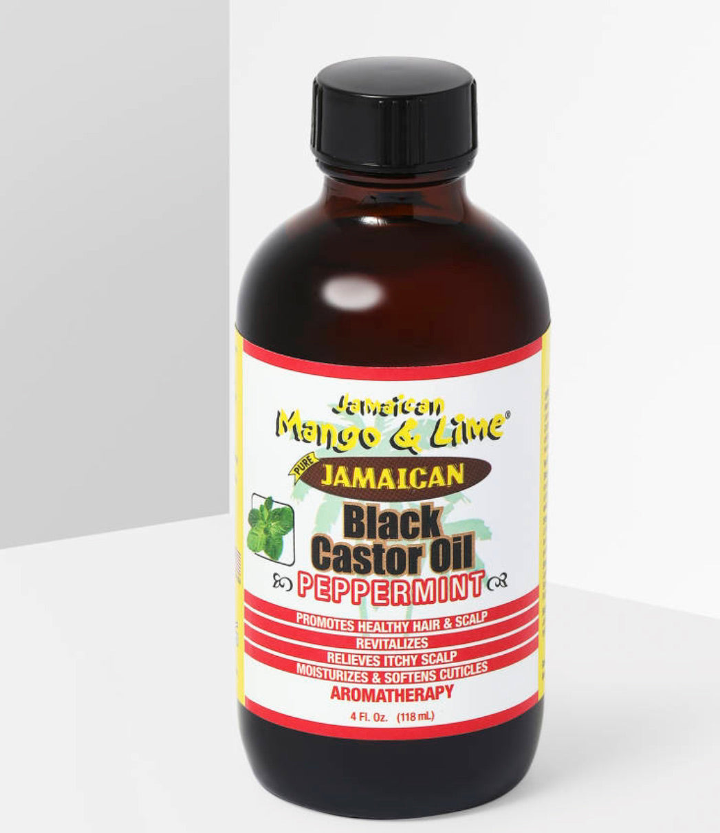 JAMAICAN MANGO &amp; LIME BLACK CASTOR OIL PEPPERMINT